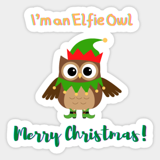 I'm an Elfie Owl Sticker